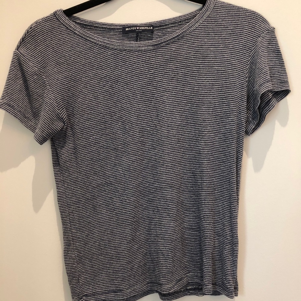 Navy and White Brandy Melville Top